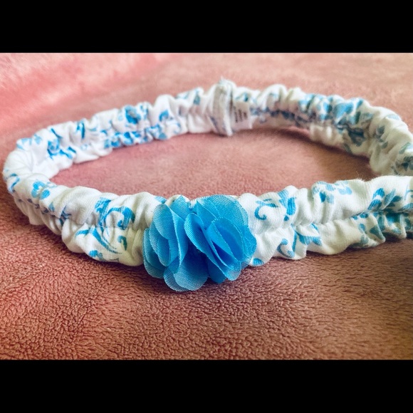 Little Me Blue Floral Print Tulle Skirted Bodysuit - Picture 7 of 7